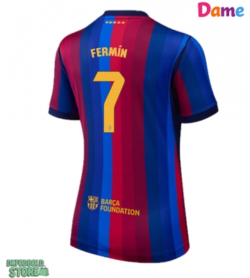 Barcelona Fermin Lopez #7 Replika Hjemmebanetrøje Dame 2026-27 Kortærmet